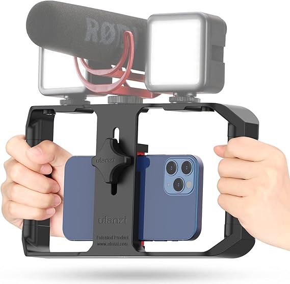 ULANZI U Rig Pro Smartphone Video Rig, Filmmaking Case, Phone Video Stabilizer Grip Tripod Mount for Video Maker Film Maker Video Grapher for iPhone Xs XS Max XR iPhone X 8 Plus Samsung ULANZI U Rig Pro Smartphone Video Rig, Filmmaking Case, Phone Video Stabilizer Grip Tripod Mount for Video Maker Film Maker Video Grapher for iPhone Xs XS Max XR iPhone X 8 Plus Samsung